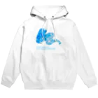 Nattsu.のアートショップの爽やか ペイントデザイン　Clear ノーマスク Hoodie