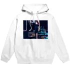 おおかみ商店の夜の踏切 Hoodie