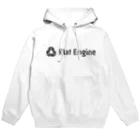 Flat Engine Suzuri ShopのFlat Engine Logo（Black） パーカー