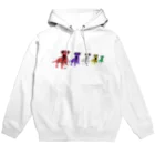 UMEKOtoUNICOのジャックラッセル　カラフル　ヨコ Hoodie