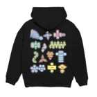 たかととんび印刷雑貨企画のかあさん夜なべの展開図 Hoodie:back