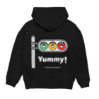 テモアシドーナツ（ドーナツギャング）のドーナツ信号機（白ロゴ）  Hoodie:back