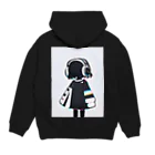 owl's shopのグリッチしてみたり Hoodie:back