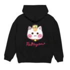 旅猫王子れぉにゃん👑😼公式(レイラ・ゆーし。)の(表裏)顔だけ☆れぉにゃん　ピンクロゴ パーカーの裏面