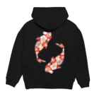 misumisuの和柄・鯉(白) Hoodie:back