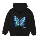 neruの油彩画「Blue butterfly」 Hoodie:back