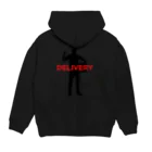 freenotomoの配達員アイテム　” delivery” Hoodie:back