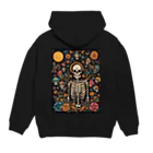 Skull sectionの月とドクロ Hoodie:back