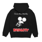 ねこのTシャツやさんのFINISH HIMからのFATALITY パーカーの裏面