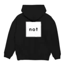 notのnot_logo wh Hoodie:back