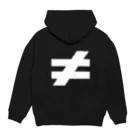 概念公式(≠not equal)の≠ not equal Hoodie:back