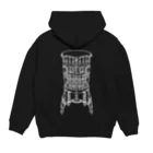 ScapegoatのDead Man's Chair-Memento Mori(濃色向け) Hoodie:back