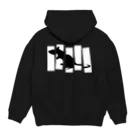 よしだなすびのSepatate Rat (白黒反転) Hoodie:back