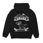 nidan-illustrationのhappy dog -ENJOY- (wite ink) Hoodie:back