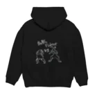 めぇめぇ羊の鳥獣Fighter Hoodie:back