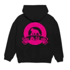 ツイッターインベストメントアパレル事業部の公式ロゴ（ピンク） Hoodie:back