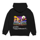 ドットマテリアルのドット絵「ハロウィンのカボチャ」 Hoodie:back