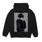 ♱黒野京♱のぱか Hoodie:back