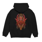 ハルノキ工房の犬面の魔術師ナギーブ（レッド） Hoodie:back