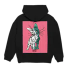 HElll - ヘル - の両手で描いたネコ　両面プリントVer. Hoodie:back