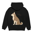 3びきのおいぬさまのshibainu momo Hoodie:back