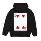 手品師の店のMy prediction is...（ハートの４）白文字 Hoodie:back