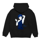 ユキノのショップのBlue Hoodie:back