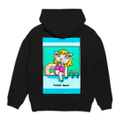 紫キャベツのプールサイド　ビーバー Hoodie:back