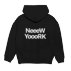 おシャツさんのNeeeW YoooRK（濃色用） Hoodie:back