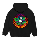 BonbonWhip SUZURI店の火あぶりおばけ(赤) Hoodie:back