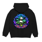 BonbonWhip SUZURI店の火あぶりおばけ(青) Hoodie:back