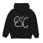 tacast放送局/教素のEscくん(くらしっく：墨） Hoodie:back