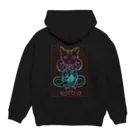 ミアコムアートショップの黒まねきねこ Hoodie:back