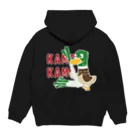 イラスト MONYAAT のバックプリント 鴨カモ カモかも B Hoodie:back