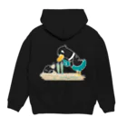 イラスト MONYAAT のバックプリント ねぎってる鴨カモCL Hoodie:back