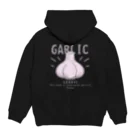 イラスト MONYAAT のバックプリント にんにく　GARLIC*B パーカーの裏面