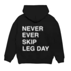 okbのNever Ever Skip Leg Day パーカーの裏面