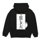 dot finchのお寝坊さんと文鳥（背面） Hoodie:back