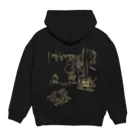 花日和 畳の大晦日の犬(白) Hoodie:back