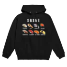 ブランケット大佐のドットDEお寿司（白） Hoodie