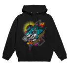 BA666のRe口枷ウルフ Hoodie