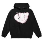 ねずみのおみせ suzuri店のしろちゃんと一緒に筋トレしよう(赤グラデ)  Hoodie