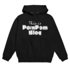 mf@PomPomBlogのMutant Pom Pom Blog Logo（white） パーカー