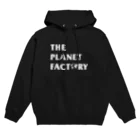 theplanetfactoryのwhite logo Hoodie