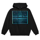 LalaHangeulの遠近グリッドのネオン宇宙 Hoodie