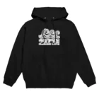 QUQU_WORKSのウミアソビ マリンライフ 海遊び サーフ ホワイト Hoodie