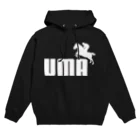 牛川 暗のグッズショップのUMA（白） パーカー