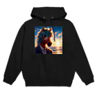 ひよっこなボスの弁護士の馬、夕焼けの浜辺で自撮りする Hoodie