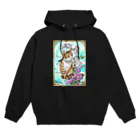 Ａｔｅｌｉｅｒ　Ｈｅｕｒｅｕｘの春の花々と猫　Fiori di PrimaveraⅡ Hoodie