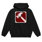 白田販売所SUZURI支店のドット絵ネイルハンマー Hoodie